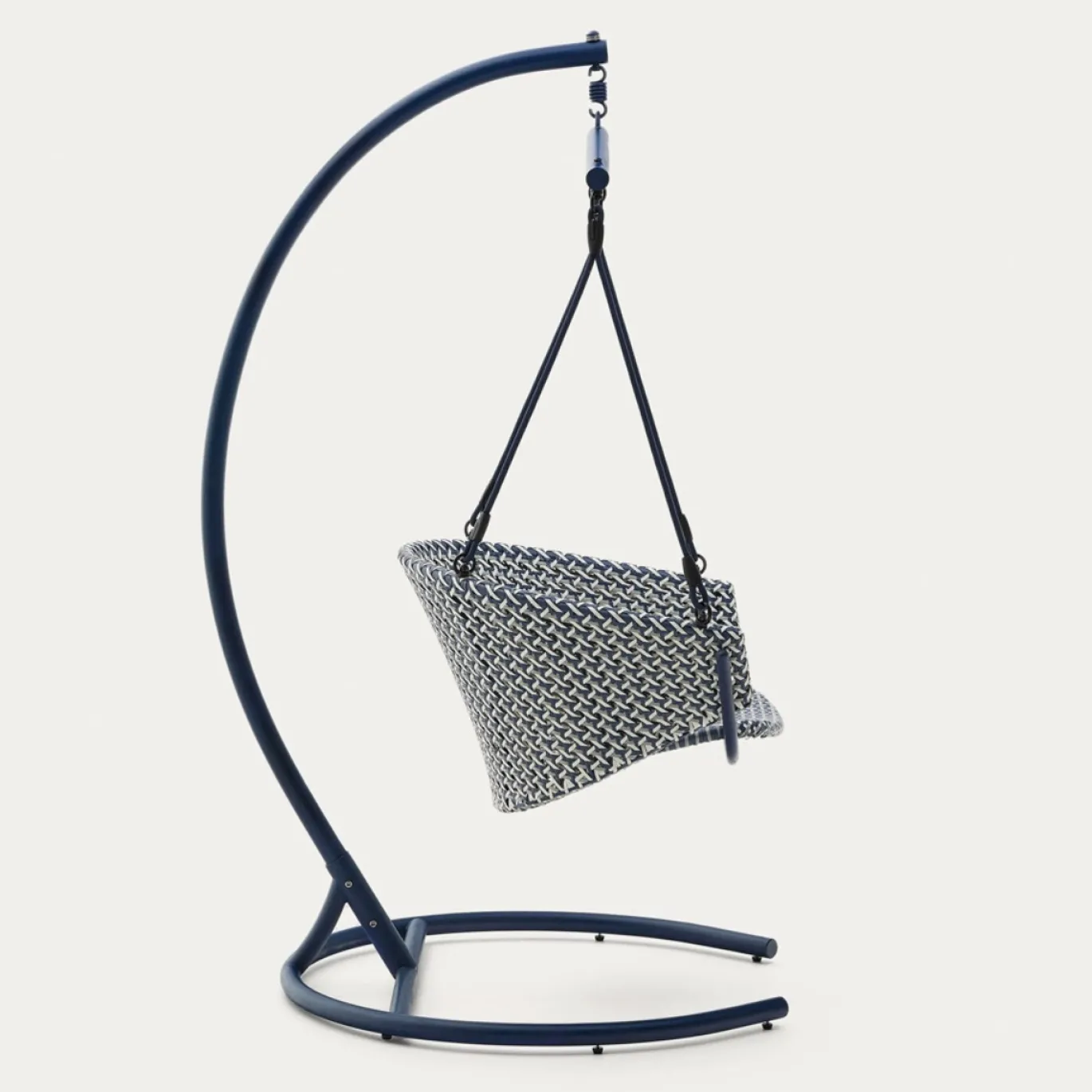 Kave Home Hangstoel Saliga Blauw Rotan
