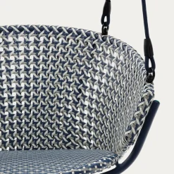 Kave Home Hangstoel Saliga Blauw Rotan