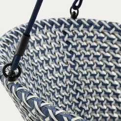 Kave Home Hangstoel Saliga Blauw Rotan