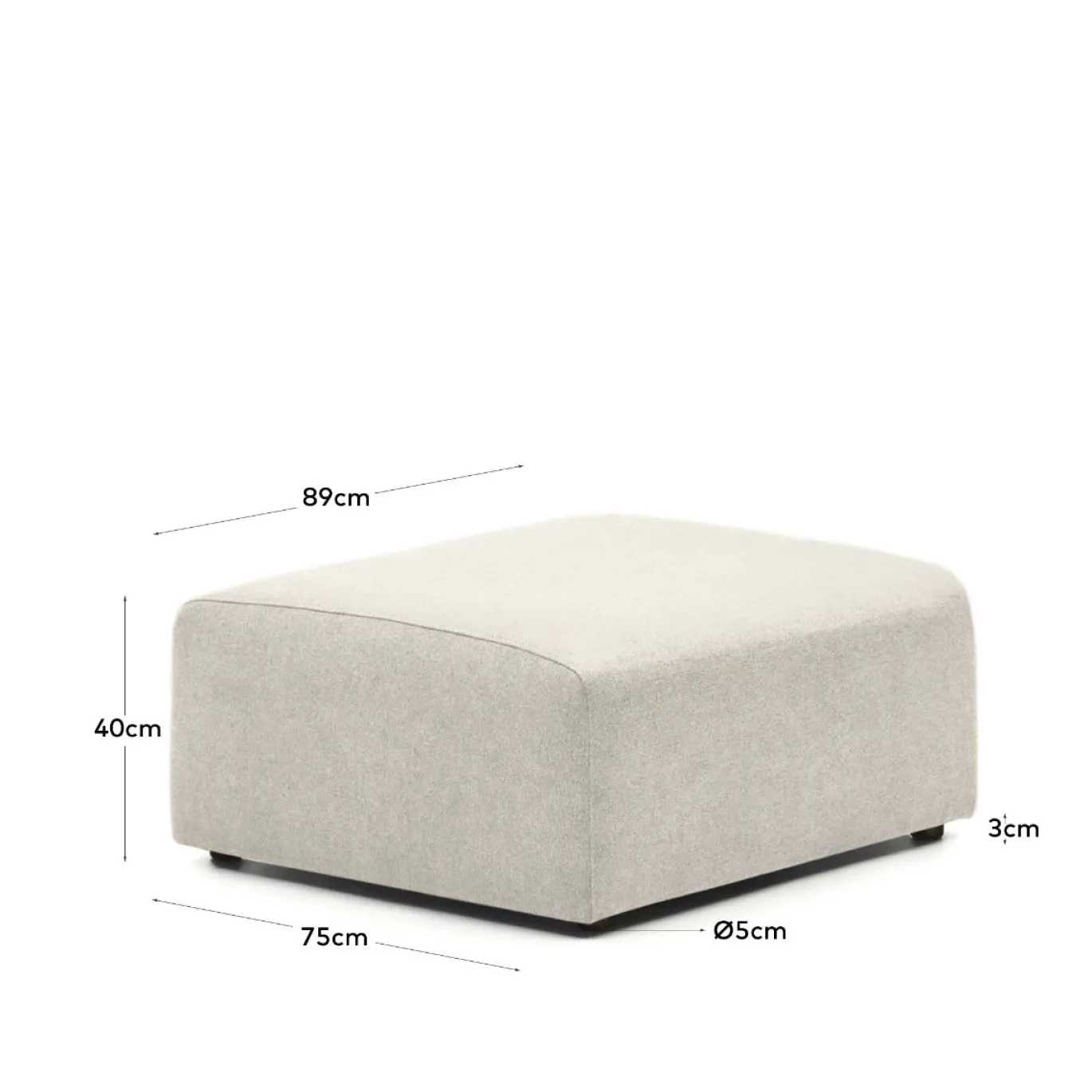 Kave Home Hocker Neom Terminal Beige 75x89cm
