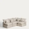 Kave Home Hoekbank Anarela 4-Zits Linnen Beige