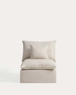 Kave Home Hoekbank Anarela 4-Zits Linnen Beige