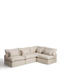 Kave Home Hoekbank Anarela 6-Zits Linnen Beige