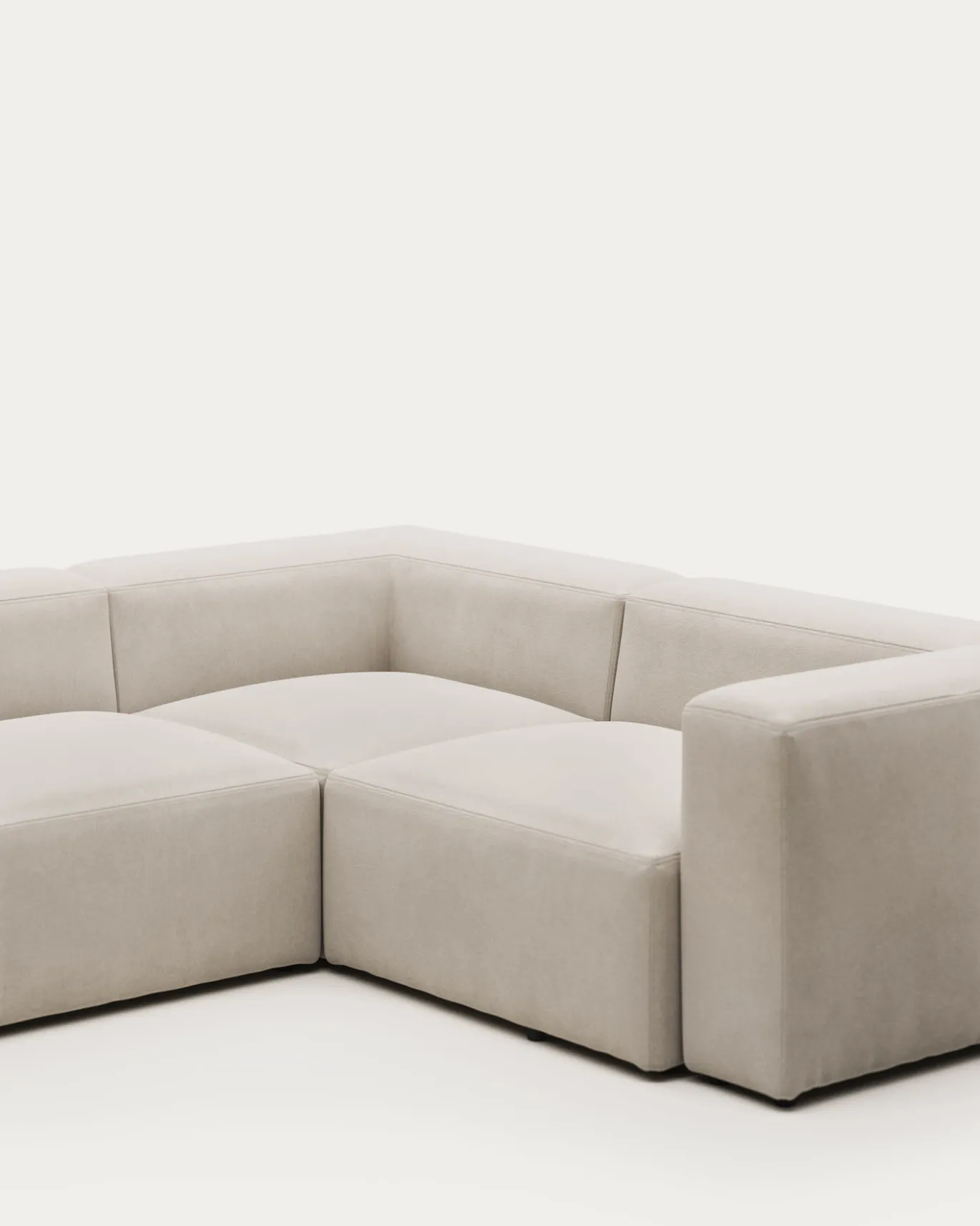 Kave Home Hoekbank Blok Beige Ecru 3-zits 290x230cm