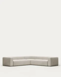 Kave Home Hoekbank 6-zits Blok Beige Ecru320x320cm