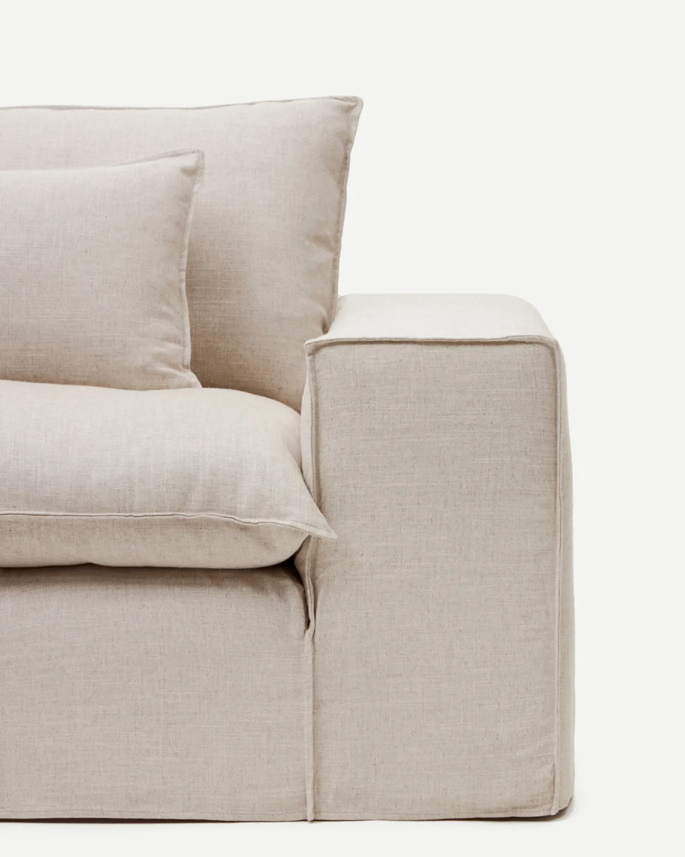 Kave Home Hoes Anarela Beige Voor 2-zitsbank Linnen