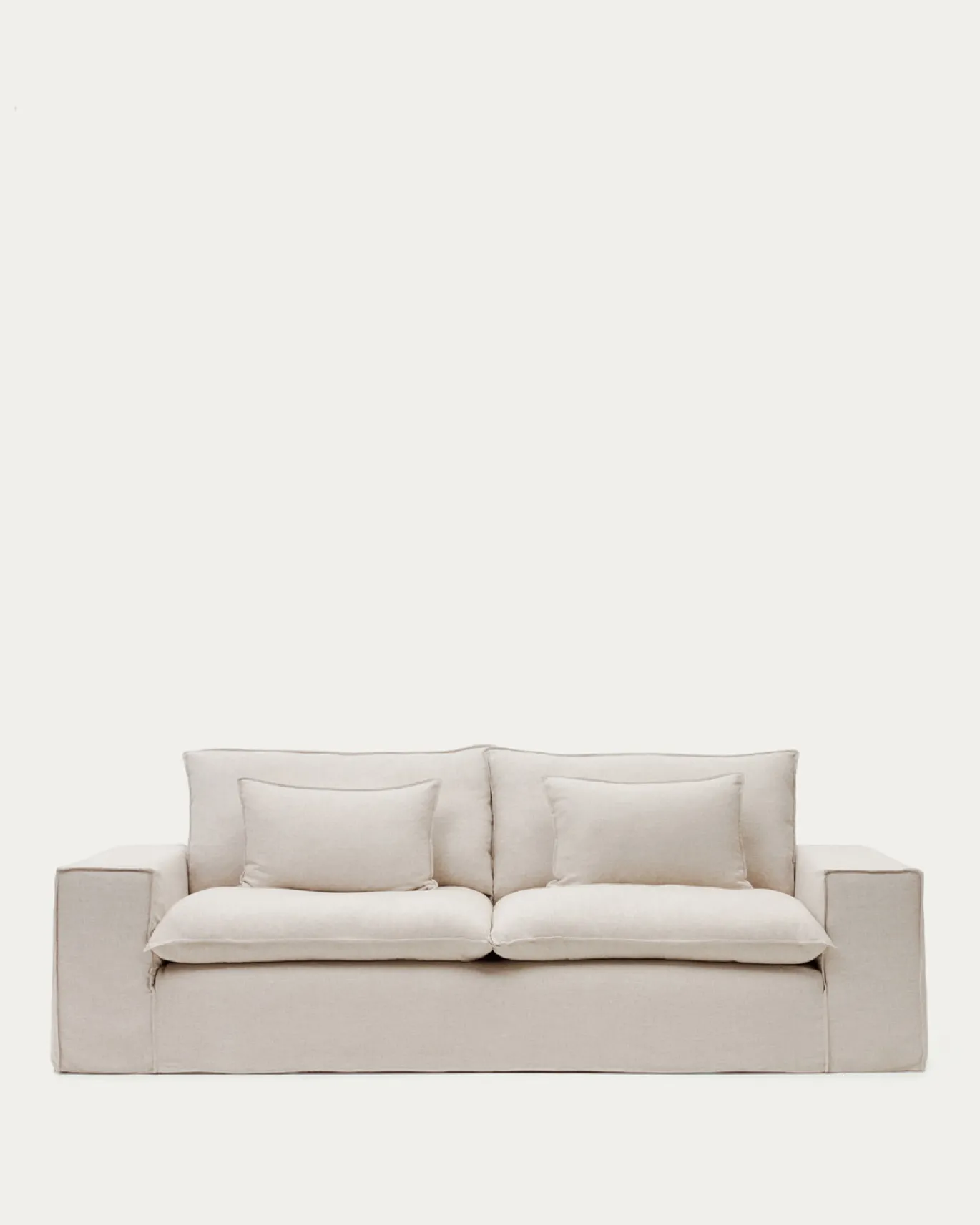 Kave Home Hoes Anarela Beige Voor 2-zitsbank Linnen