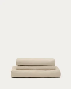 Kave Home Hoes Voor Fauteuil Nora Taupe Linnen en Katoen 92cm