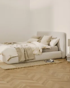 Kave Home Hoes voor Martina Bed Ecru Chenille voor Matras 180x200cm