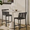 Kave Home Hoge Bartafel Saura Wit Terrazzo Blad 99x70x70cm