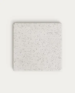 Kave Home Hoge Bartafel Saura Wit Terrazzo Blad 99x70x70cm