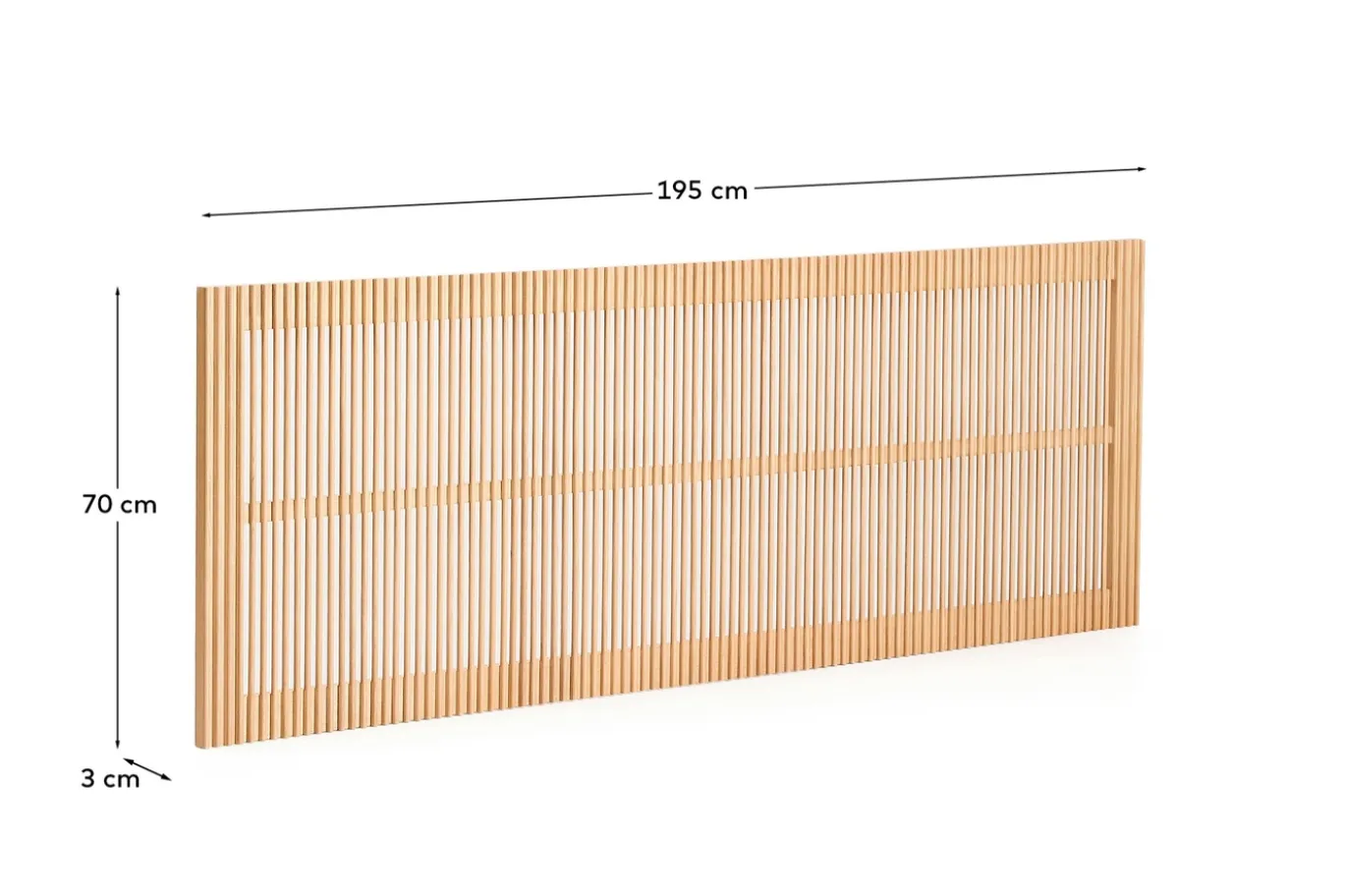 Kave Home Hoofdbord Beyla Eikenhout voor Bed 180cm