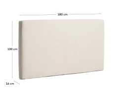 Kave Home Hoofdbord Blok Ecru 160cm