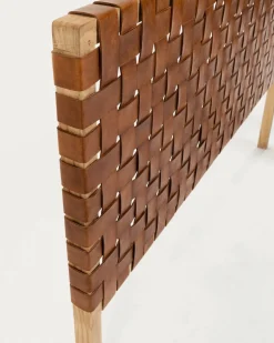 Kave Home Hoofdbord Calixta Massief Teakhout Voor Bedden 150cm