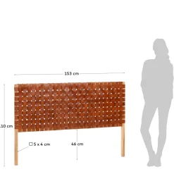 Kave Home Hoofdbord Calixta Massief Teakhout Voor Bedden 150cm