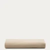 Kave Home Hoofdbordhoes Jaira Linnen Katoen Taupe 90cm