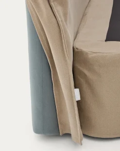 Kave Home Hoofdbordhoes Jaira Linnen Katoen Taupe 150cm