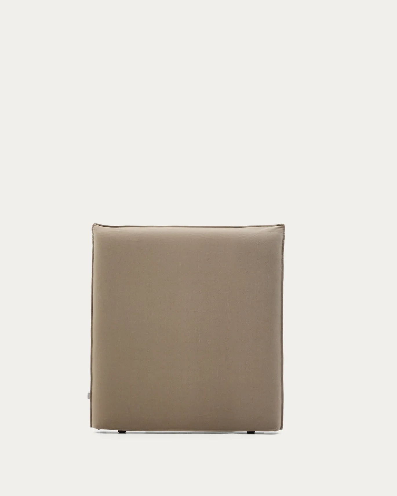 Kave Home Hoofdbord Jaira Taupe Linnen En Katoen Voor Bed Van 90cm