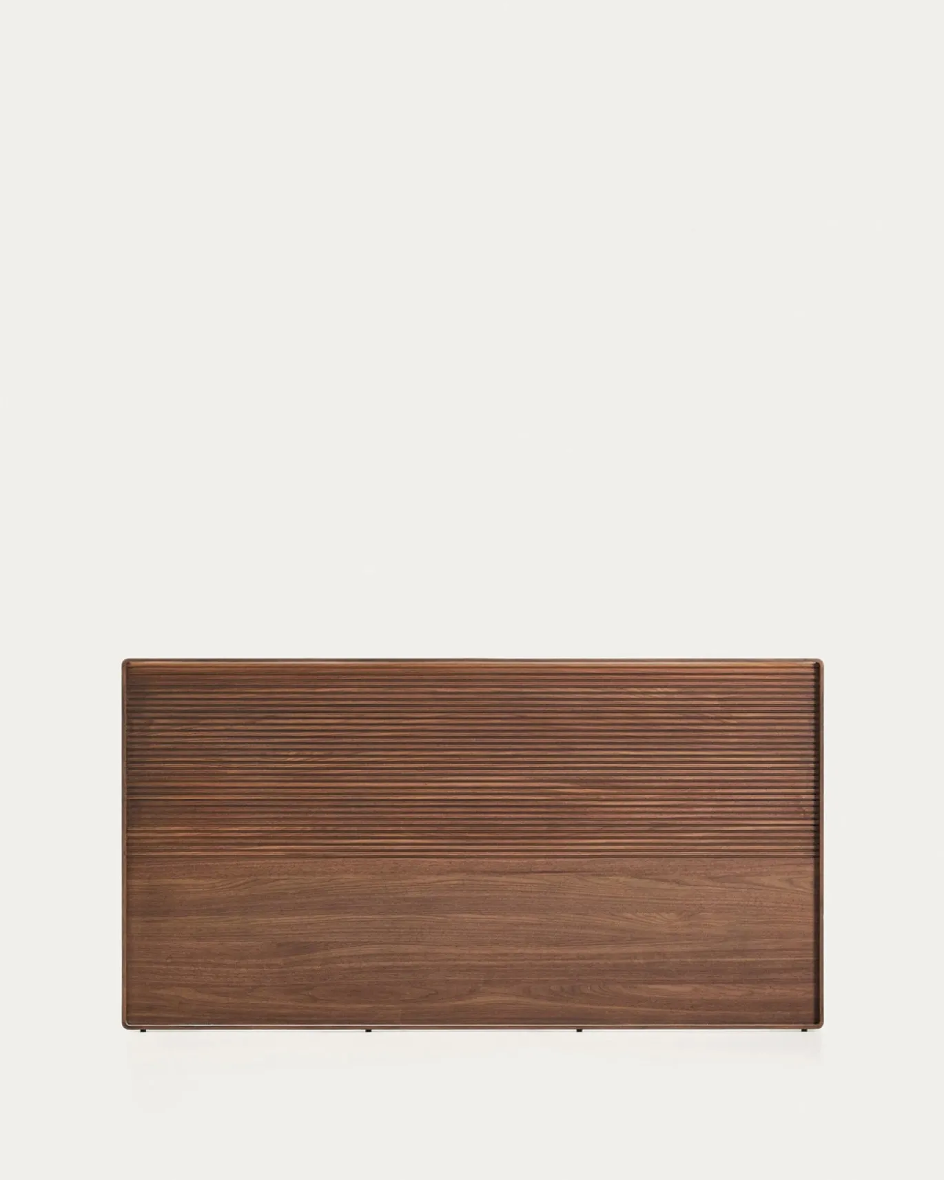 Kave Home Hoofdbord Norlen Walnootfineer Bruin en Led-licht voor Bed 160x200cm