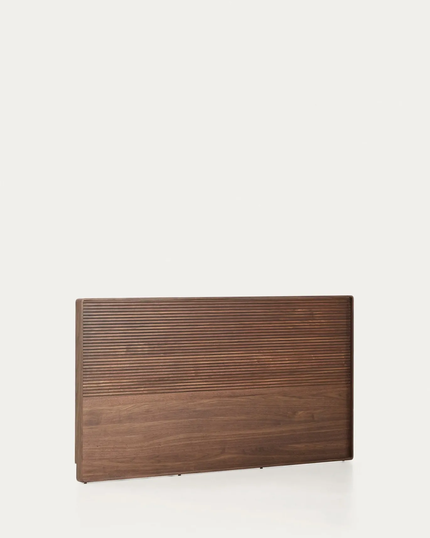 Kave Home Hoofdbord Norlen Walnootfineer Bruin en Led-licht voor Bed 160x200cm
