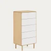 Kave Home Kast Anielle 5 Laden Massief Essenfineer 60x117cm