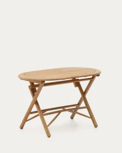 Kave Home Klaptafel Dandara Acaciahout Natuurlijk Ø120x60cm