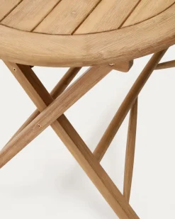 Kave Home Klaptafel Dandara Acaciahout Natuurlijk Ø120x60cm