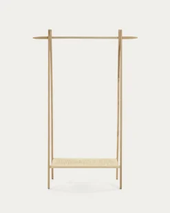 Kave Home Kledingroede Natane Eikenhout en Rotan 95x152cm