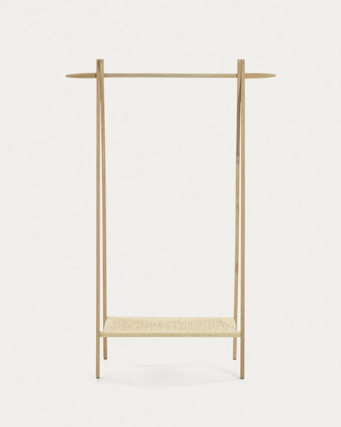 Kave Home Kledingroede Natane Eikenhout en Rotan 95x152cm