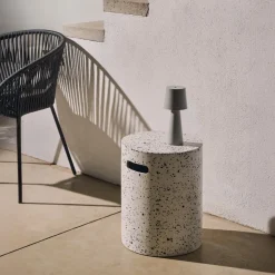 Kave Home Kruk Jenell Wit Terrazzo Ø35cm