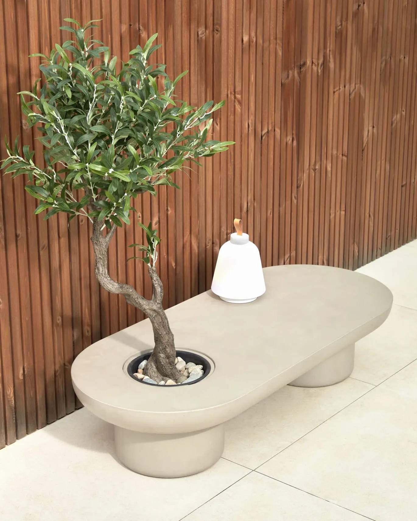 Kave Home Kunstmatige Olijfboom met Zwarte Plantenpot 140cm