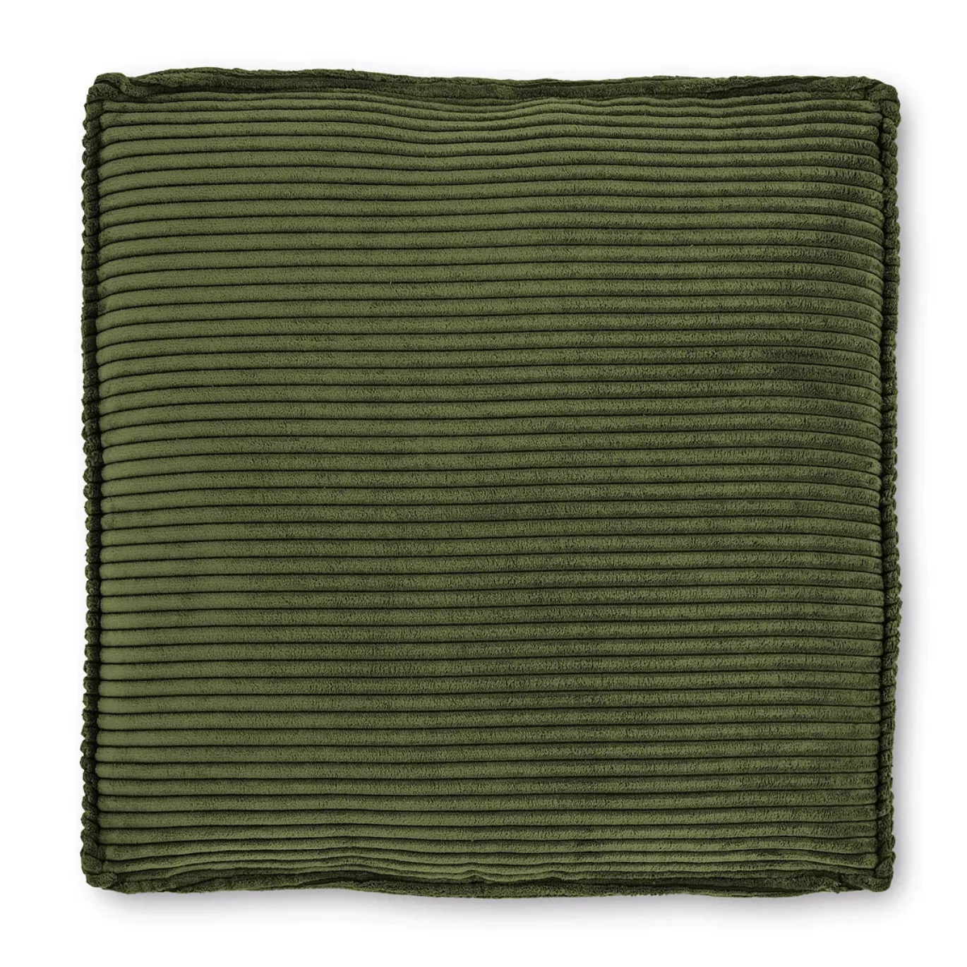 Kave Home Kussen Blok Ribstof Groen 60cm