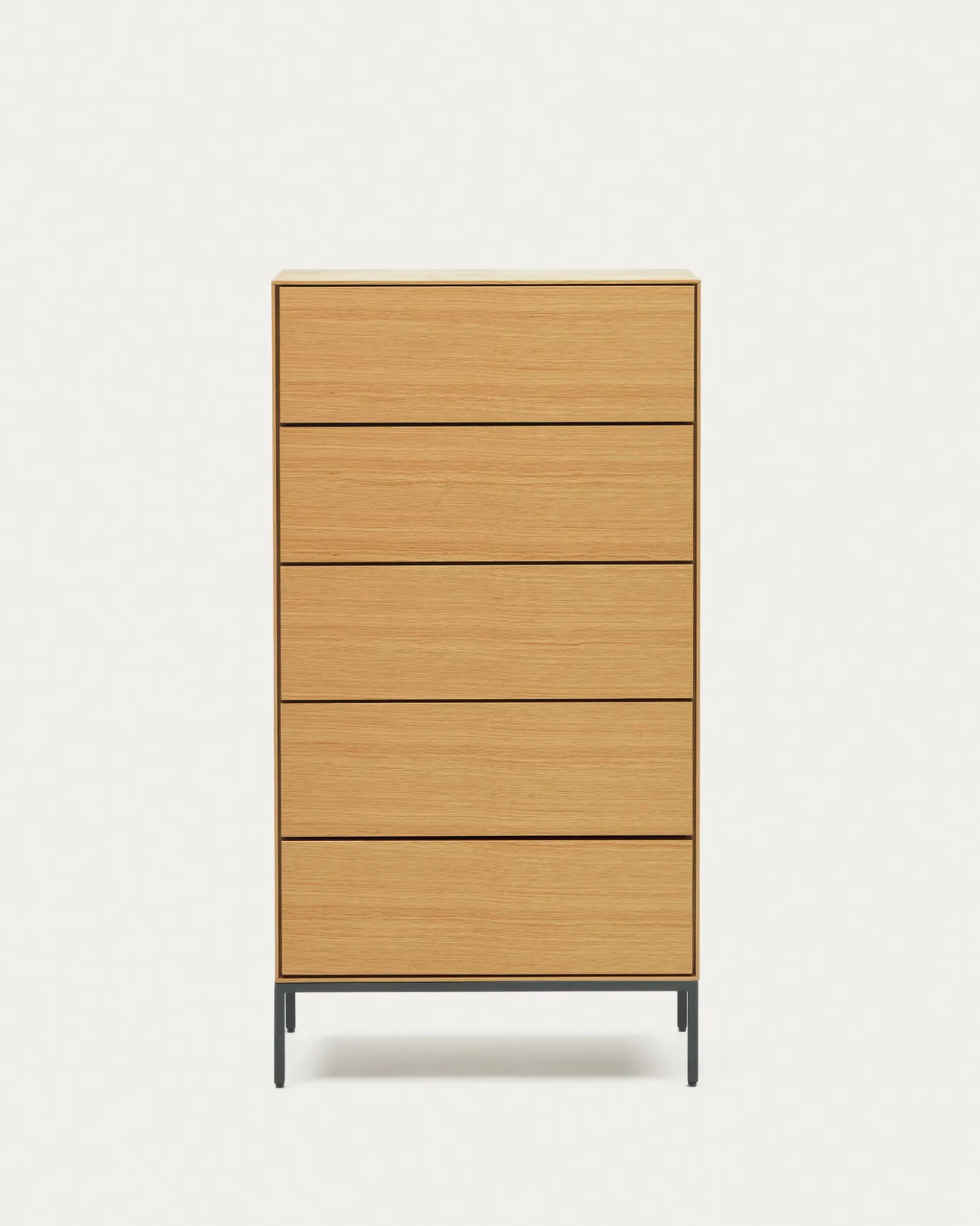 Kave Home Ladekast Vedrana 5 Laden Eikenfineer 60x114cm
