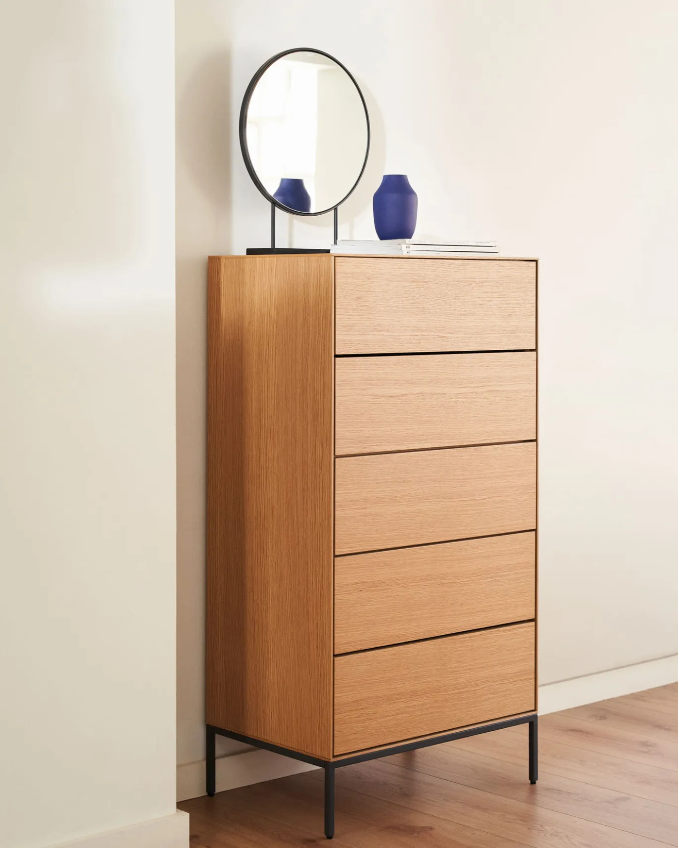 Kave Home Ladekast Vedrana 5 Laden Eikenfineer 60x114cm