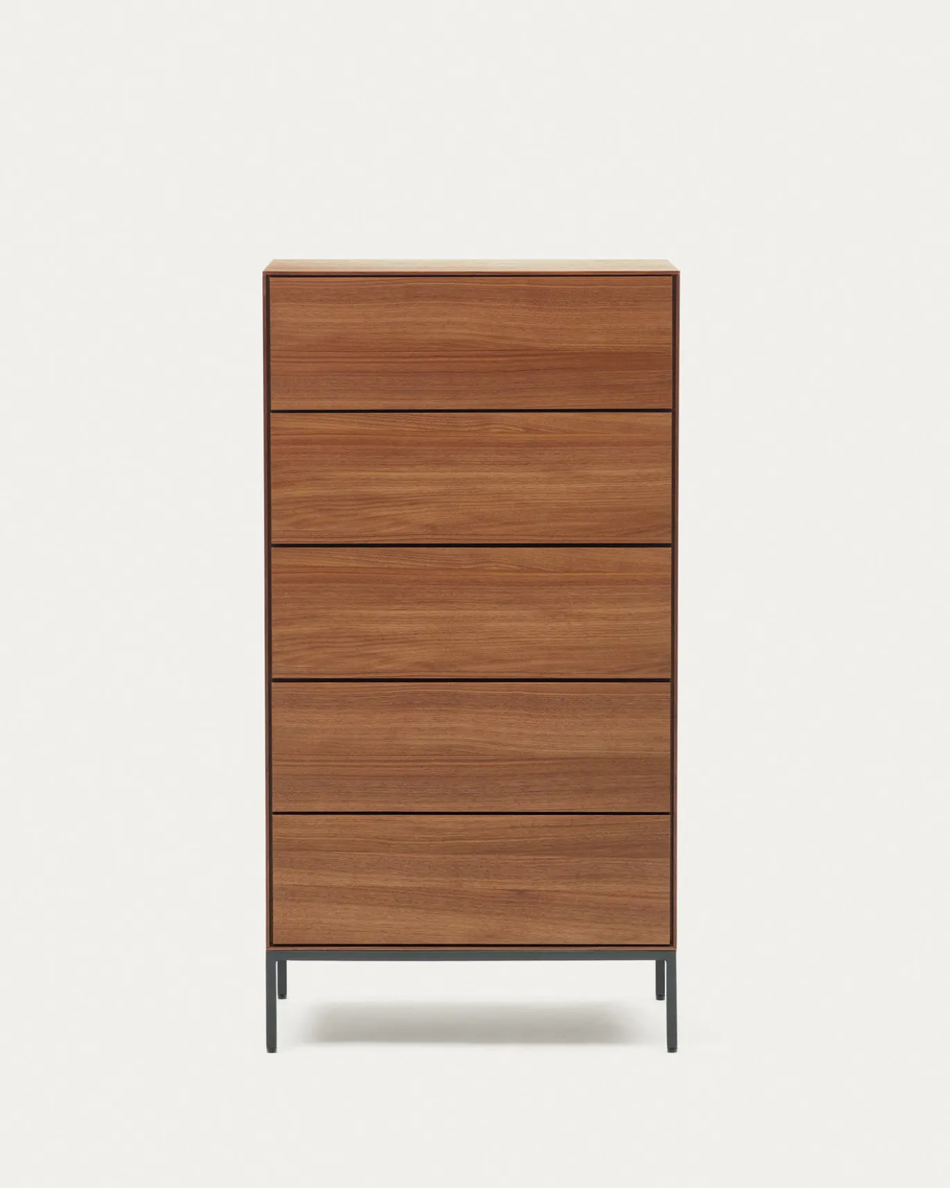 Kave Home Ladekast Vedrana 5 Laden Walnootfineer 60x114cm