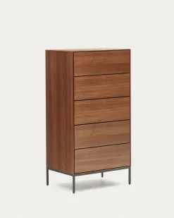 Kave Home Ladekast Vedrana 5 Laden Walnootfineer 60x114cm