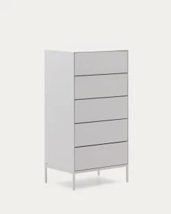 Kave Home Ladekast Vedrana 5 Laden Wit 60x114cm