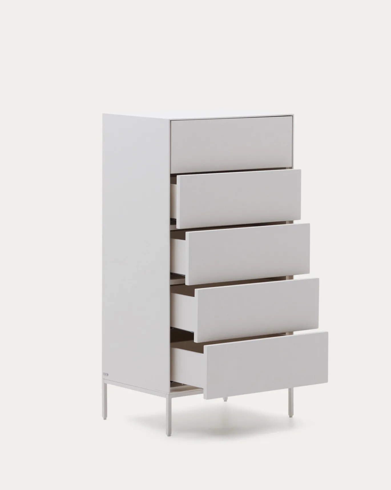 Kave Home Ladekast Vedrana 5 Laden Wit 60x114cm
