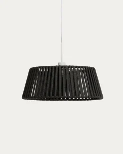 Kave Home Lampenkap Aldet Touw Zwart Ø46cm