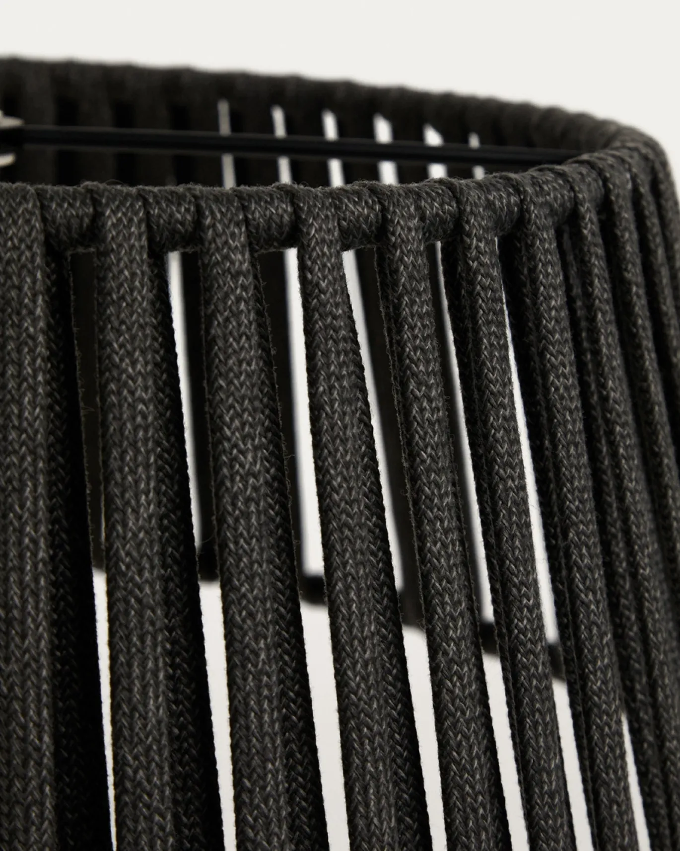 Kave Home Lampenkap Aldet Touw Zwart Ø46cm