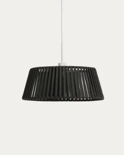 Kave Home Lampenkap Aldet Touw Zwart Ø46cm