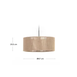 Kave Home Lampenkap Crista Jute Naturel Ø47cm