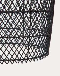 Kave Home Lampenkap Domitila Rotan Zwart Geschilderd Ø44cm