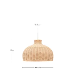 Kave Home Lampenkap Ennia Rotan Naturel Ø38cm