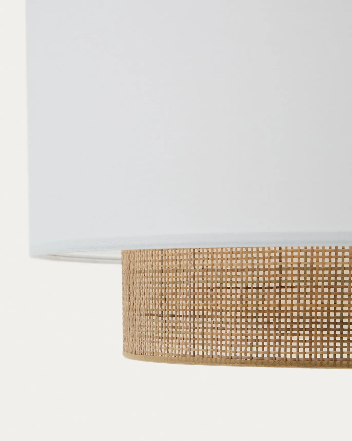 Kave Home Lampenkap Erna Wit/Naturel Ø60cm