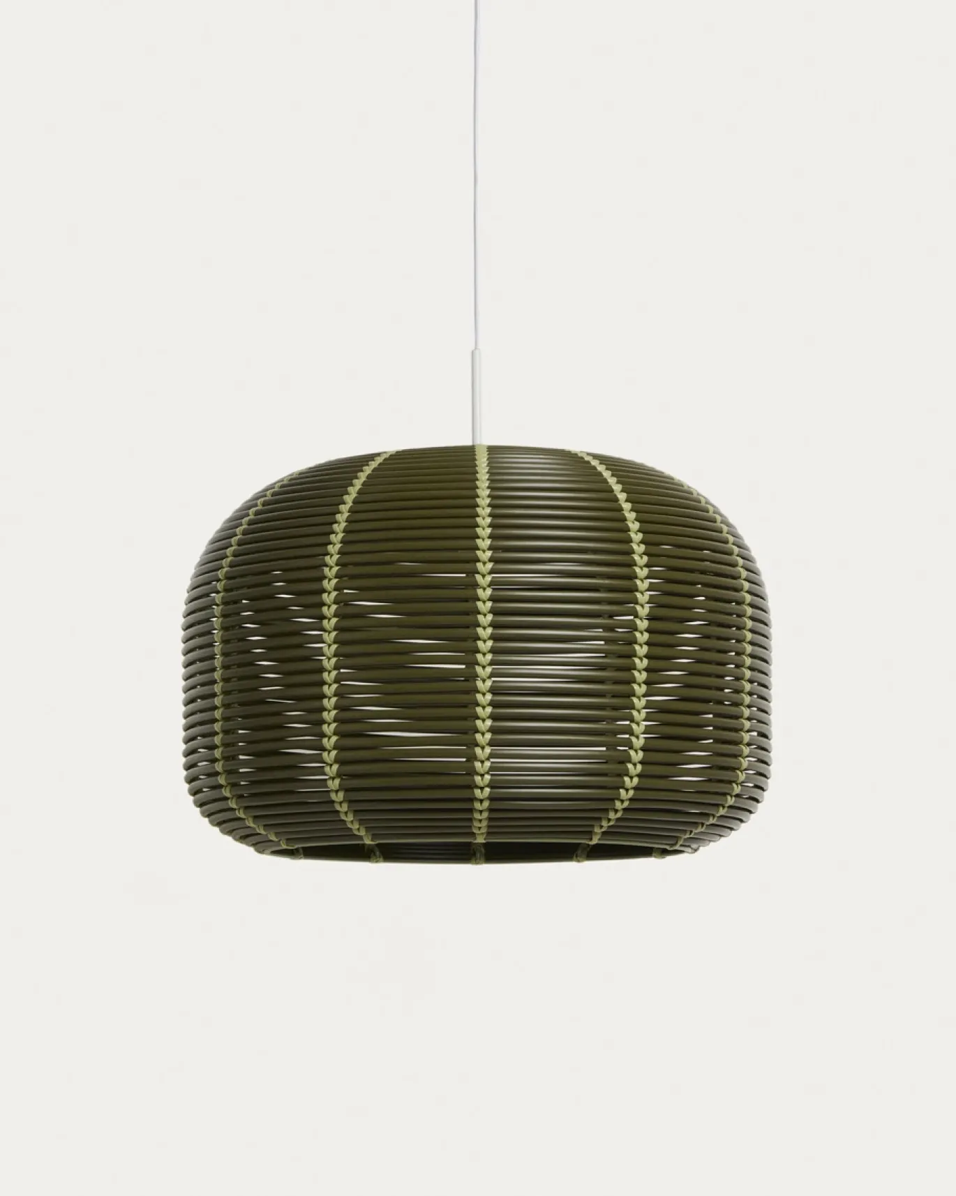 Kave Home Lampenkap Garoina Outdoor Rotan Groen Ø50cm