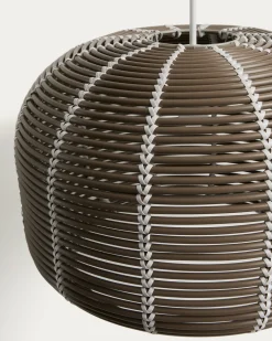 Kave Home Lampenkap Garoina Outdoor Rotan Taupe Ø50cm