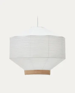 Kave Home Lampenkap Hila Papier Wit Ø80cm