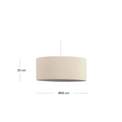 Kave Home Lampenkap Nazli Beige Ø50cm