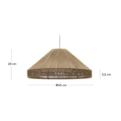 Kave Home Lampenkap Pontos Jute Ø45cm